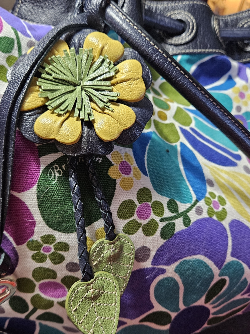 Brighton Purple Teal Floral Hobo with Multicolor Accents - Picture 5 of 16
